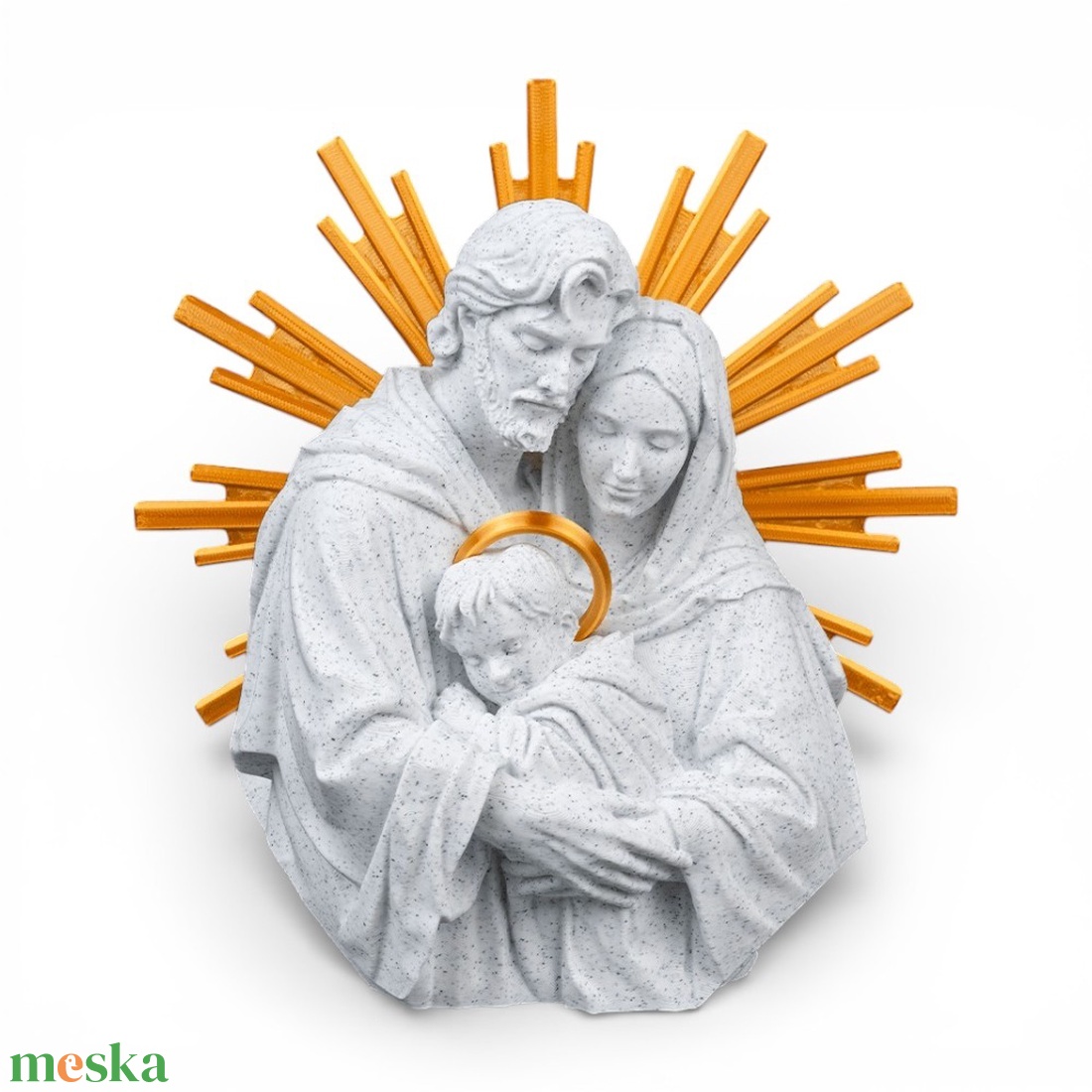 Szent Család fali és asztali dísz arany dicsfénnyel � Az összetartozás és a szeretet szimbóluma - ünnepi díszek, dekorációk - húsvéti díszek és dekorációk - húsvéti asztaldíszek - Meska.hu