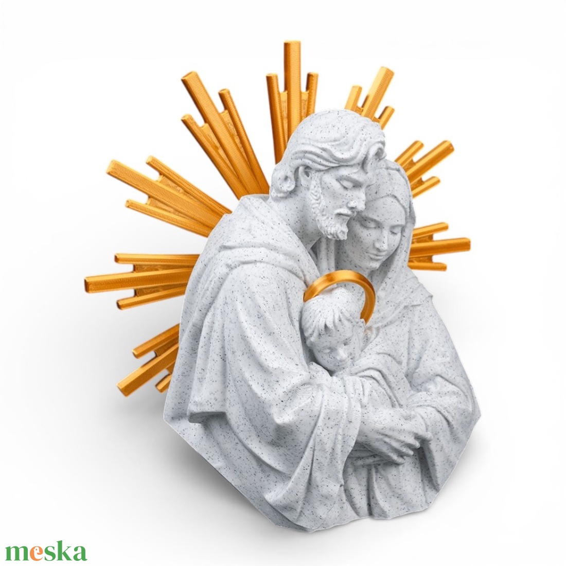 Szent Család fali és asztali dísz arany dicsfénnyel � Az összetartozás és a szeretet szimbóluma - ünnepi díszek, dekorációk - húsvéti díszek és dekorációk - húsvéti asztaldíszek - Meska.hu
