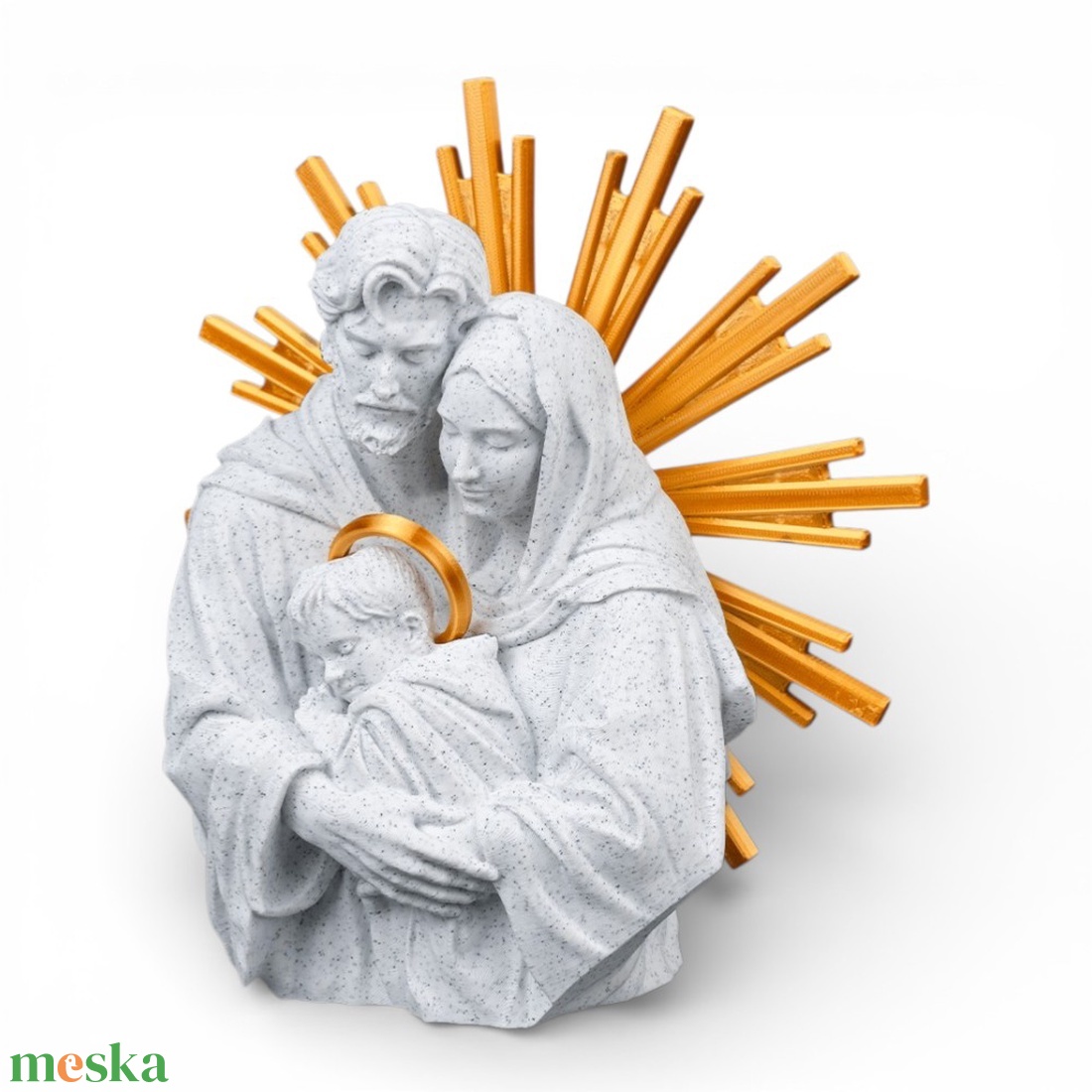 Szent Család fali és asztali dísz arany dicsfénnyel � Az összetartozás és a szeretet szimbóluma - ünnepi díszek, dekorációk - húsvéti díszek és dekorációk - húsvéti asztaldíszek - Meska.hu