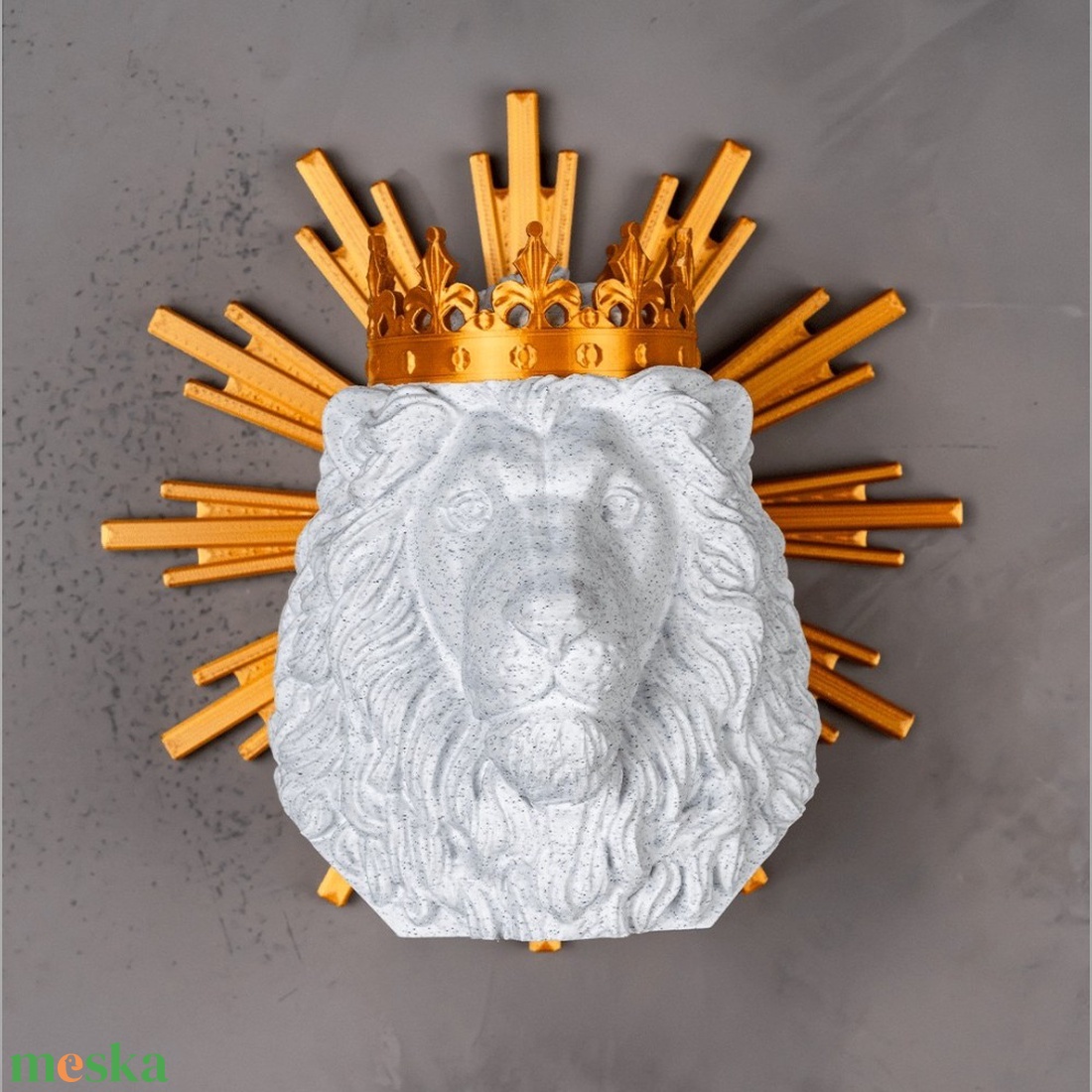 Júda Oroszlánja fali és asztali dísz arany dicsfénnyel � Az erő és az isteni tekintély szimbóluma - ünnepi díszek, dekorációk - húsvéti díszek és dekorációk - húsvéti asztaldíszek - Meska.hu