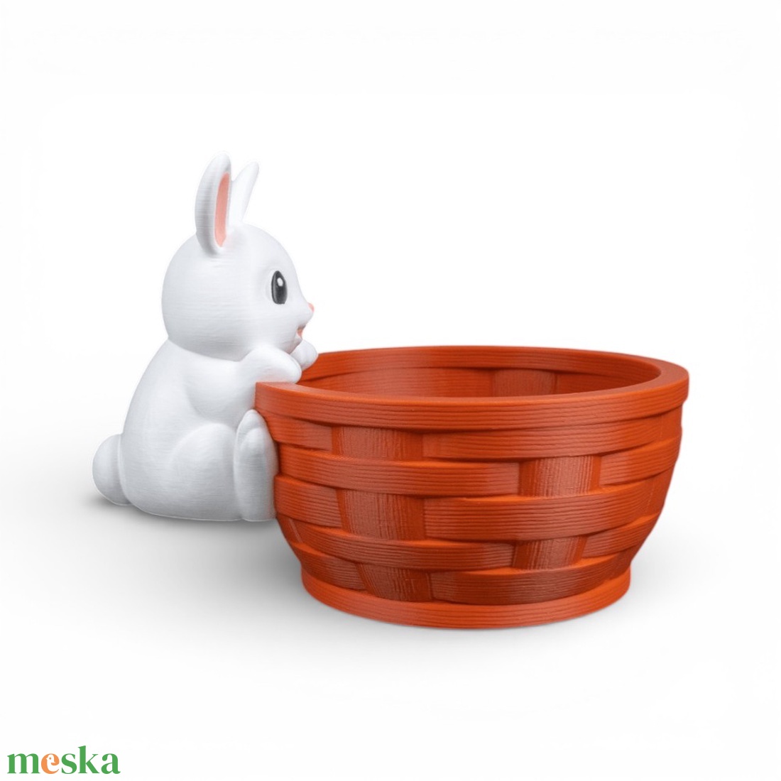 Ünnepi nyuszifészek asztali dekoráció és cukorkatartó - ünnepi díszek, dekorációk - húsvéti díszek és dekorációk - húsvéti tojástartó - Meska.hu