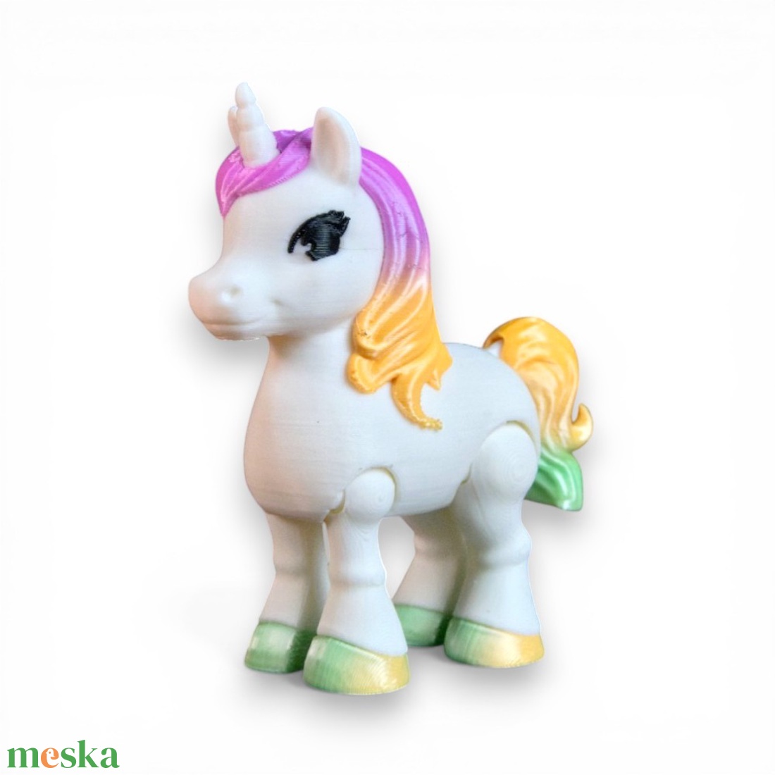 Szivárványos Varázs unikornis figura � színpompás mozgatható játszótárs - játék & sport - plüssállat & játékfigura - unikornis - Meska.hu