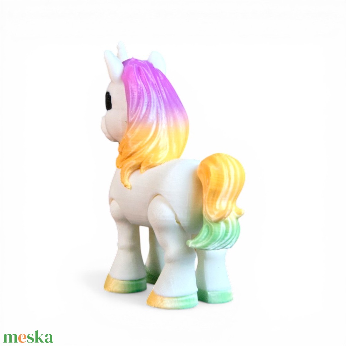 Szivárványos Varázs unikornis figura � színpompás mozgatható játszótárs - játék & sport - plüssállat & játékfigura - unikornis - Meska.hu