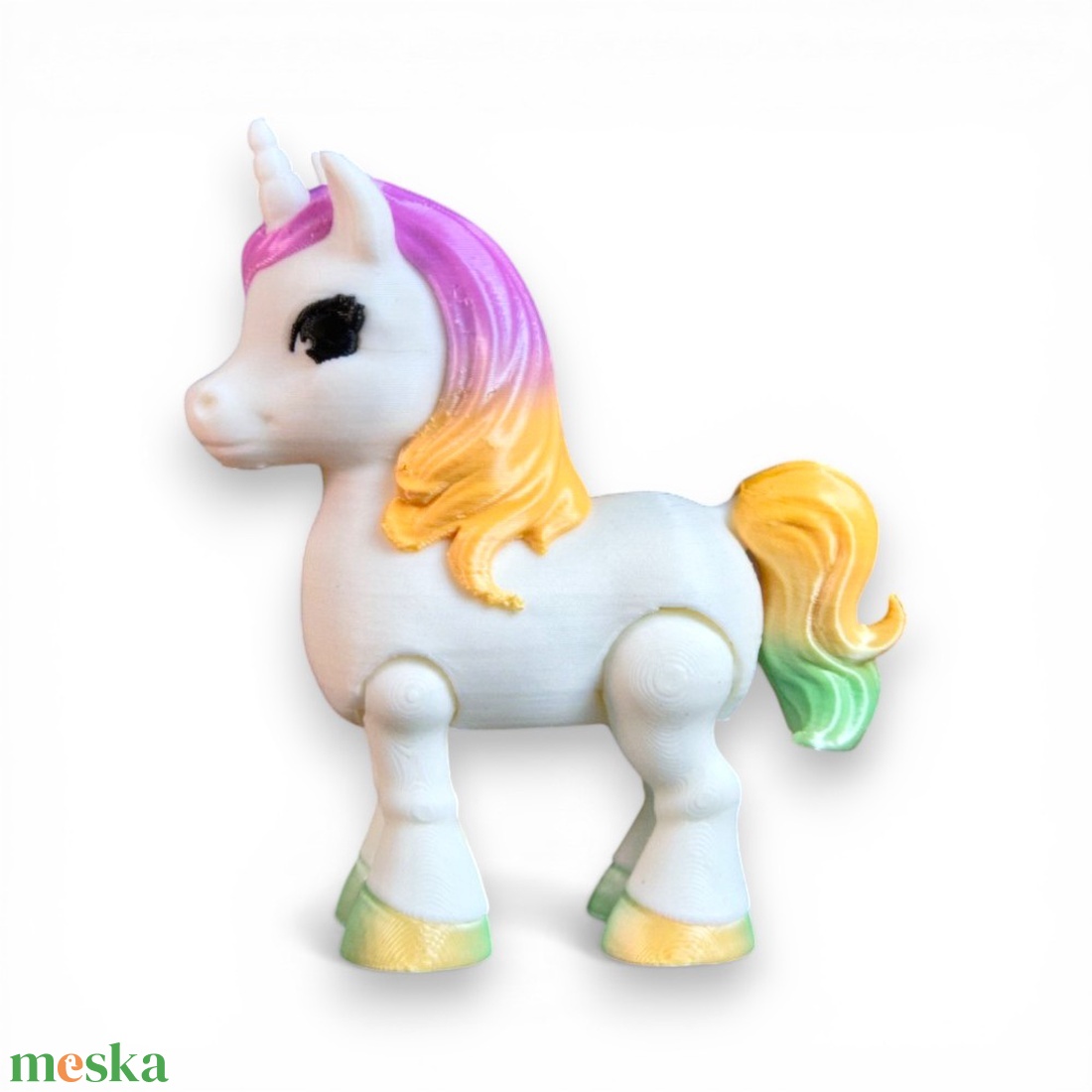 Szivárványos Varázs unikornis figura � színpompás mozgatható játszótárs - játék & sport - plüssállat & játékfigura - unikornis - Meska.hu