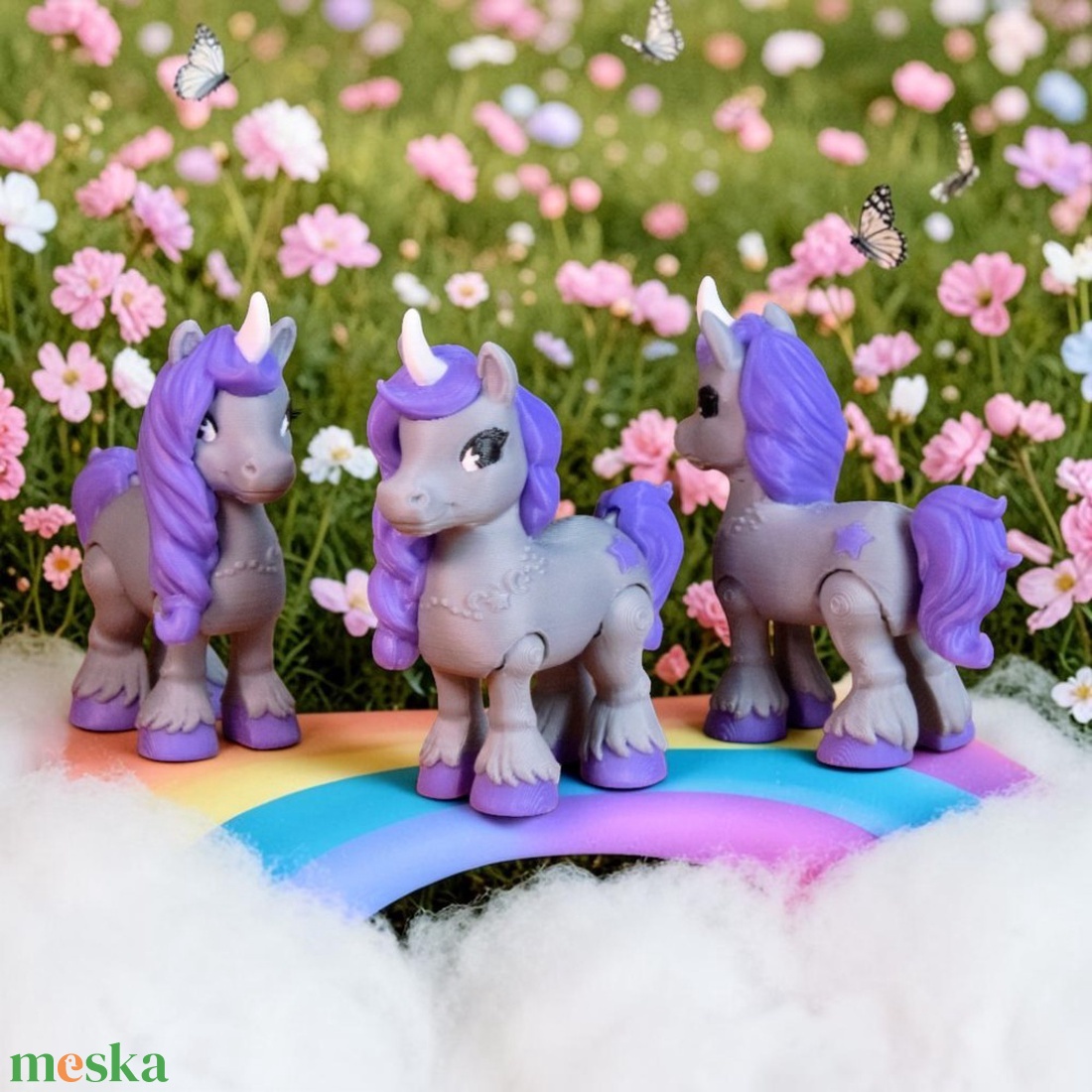 Éjszakai Csillagfény unikornis figura � holdfényes unikornis mozgatható végtagokkal - játék & sport - plüssállat & játékfigura - unikornis - Meska.hu