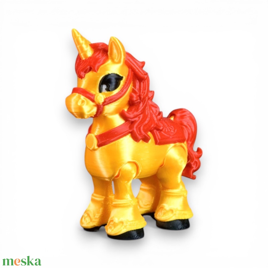 Arany Harmónia szerencsehozó unikornis figura � ázsiai ihletésű mozgatható asztaldísz - játék & sport - plüssállat & játékfigura - unikornis - Meska.hu