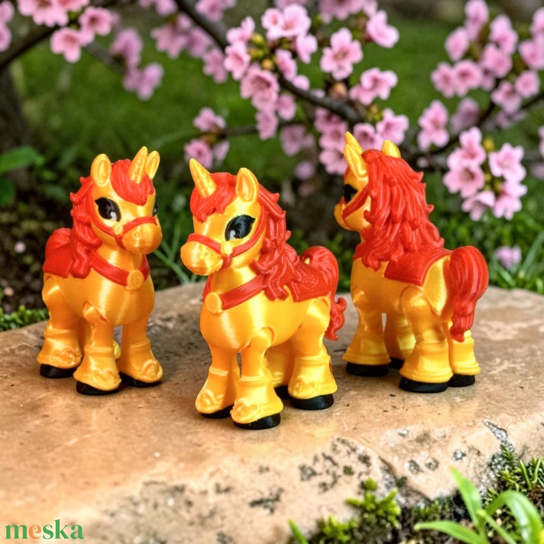 Arany Harmónia szerencsehozó unikornis figura � ázsiai ihletésű mozgatható asztaldísz - játék & sport - plüssállat & játékfigura - unikornis - Meska.hu