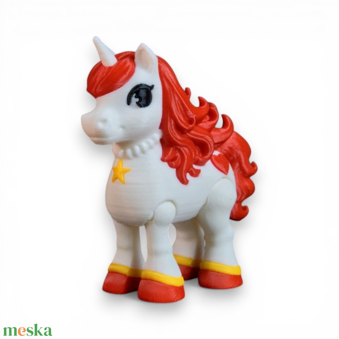 Ragyogó Szív divatos unikornis figura � mozgatható végtagokkal és szívmintával - játék & sport - plüssállat & játékfigura - unikornis - Meska.hu