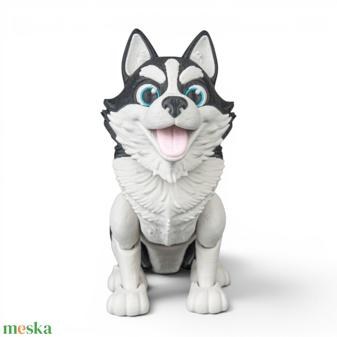 Niko, a játékos szibériai husky flexi figura mozgatható végtagokkal - játék & sport - plüssállat & játékfigura - kutya - Meska.hu