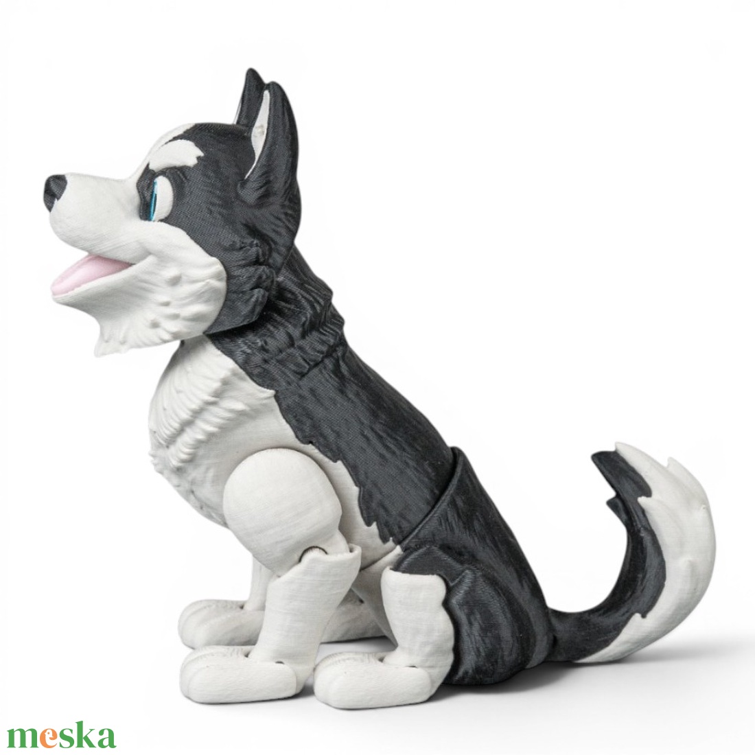 Niko, a játékos szibériai husky flexi figura mozgatható végtagokkal - játék & sport - plüssállat & játékfigura - kutya - Meska.hu