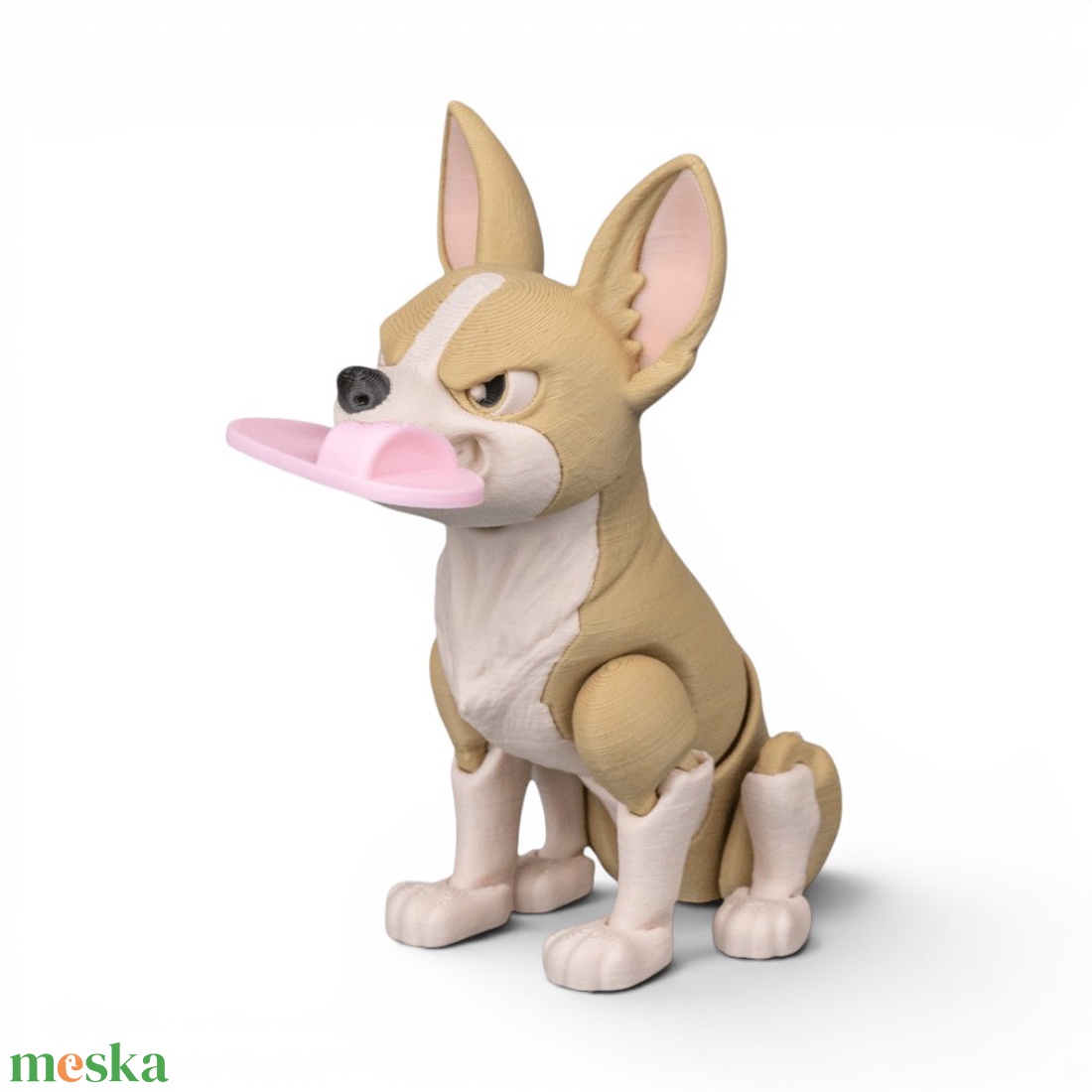Pepper, a harcias csivava flexi figura papuccsal a szájában - játék & sport - plüssállat & játékfigura - kutya - Meska.hu