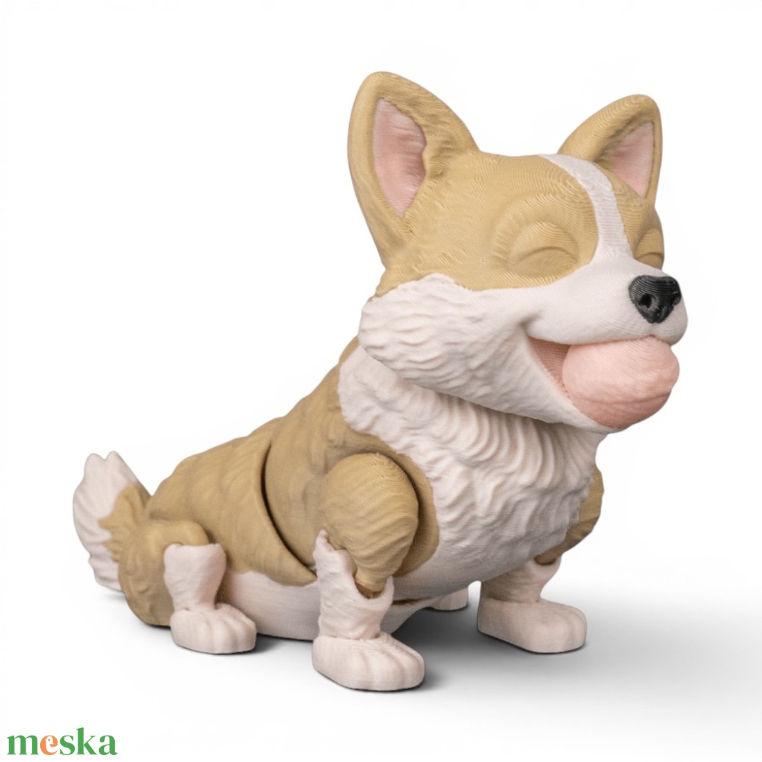 Willow, a mosolygós corgi flexi figura labdával a szájában - játék & sport - plüssállat & játékfigura - kutya - Meska.hu