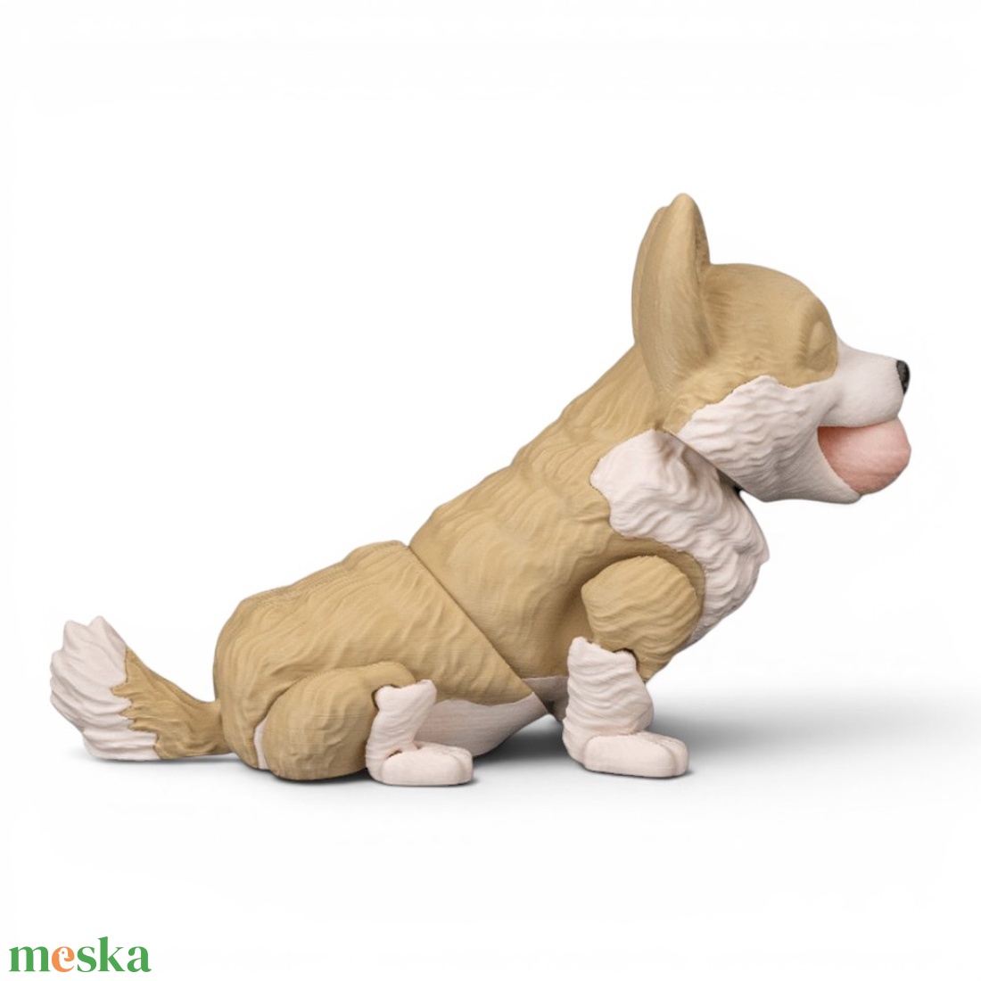 Willow, a mosolygós corgi flexi figura labdával a szájában - játék & sport - plüssállat & játékfigura - kutya - Meska.hu