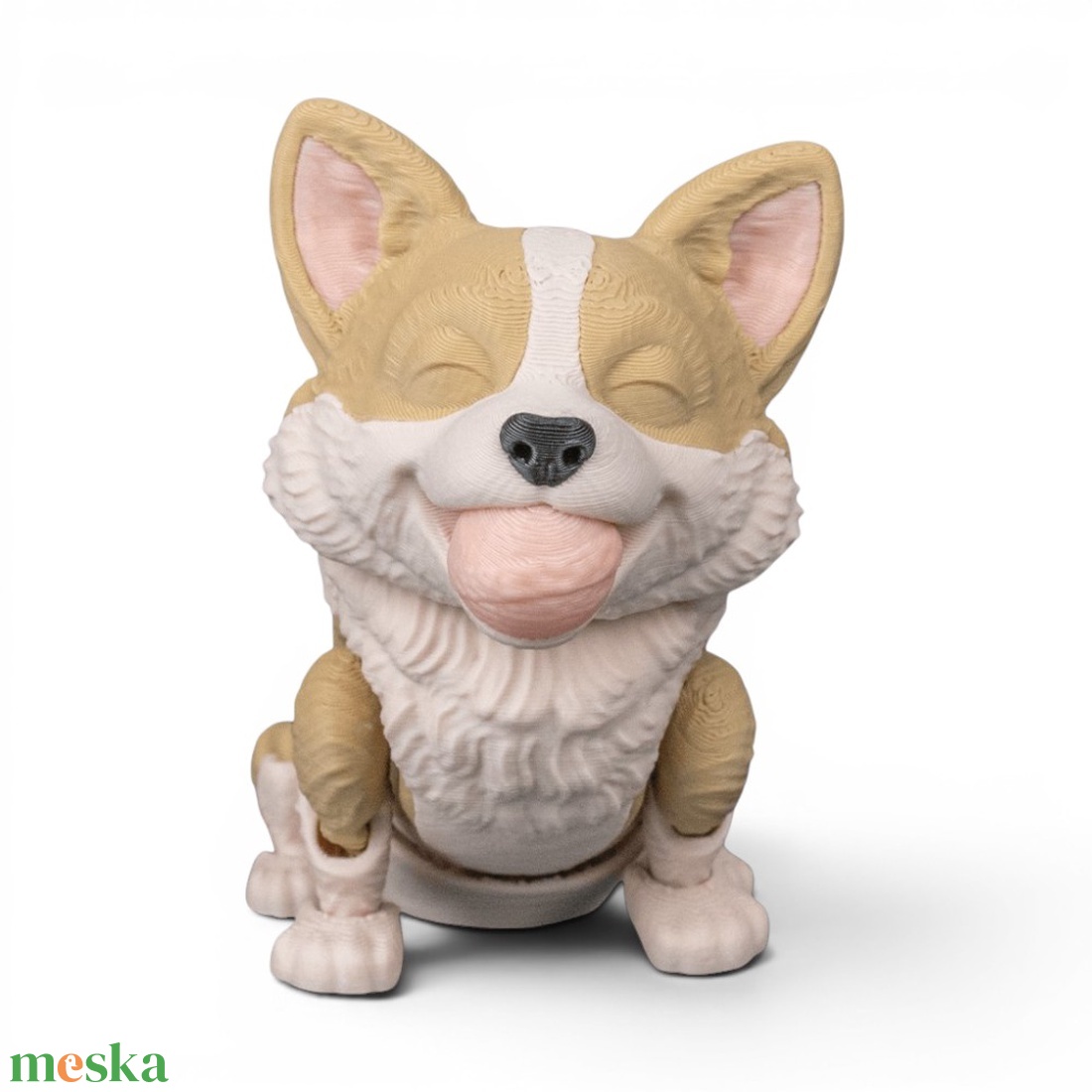 Willow, a mosolygós corgi flexi figura labdával a szájában - játék & sport - plüssállat & játékfigura - kutya - Meska.hu