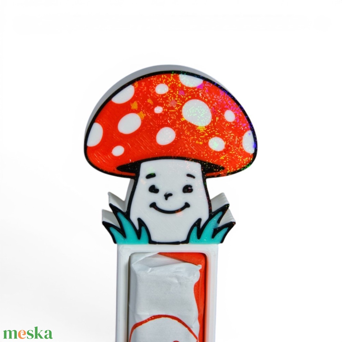 Gomba ovis jel kinder csokoládé tartó óvodai ballagási ajándék fényben csillogó felülettel - játék & sport - ovis felszerelés - óvodai jelek - Meska.hu