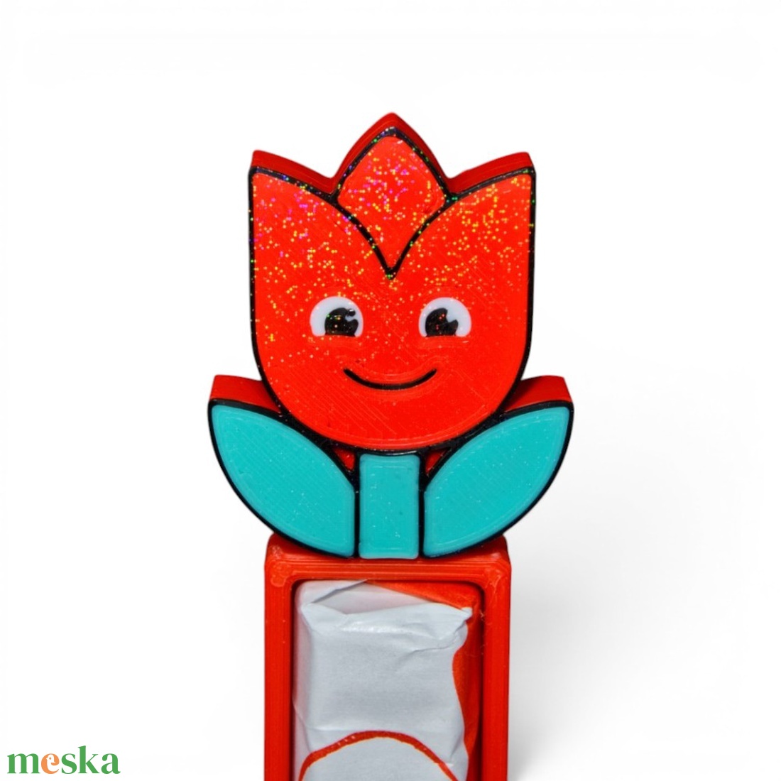 Tulipán ovis jel kinder csokoládé tartó óvodai ballagási ajándék fényben csillogó felülettel - játék & sport - ovis felszerelés - óvodai jelek - Meska.hu