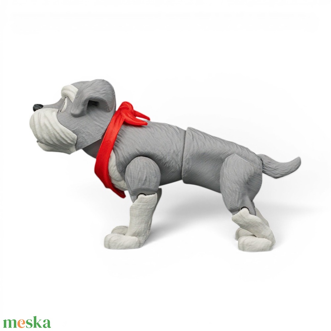George, a komoly schnauzer flexi figura vörös kendővel - játék & sport - plüssállat & játékfigura - kutya - Meska.hu