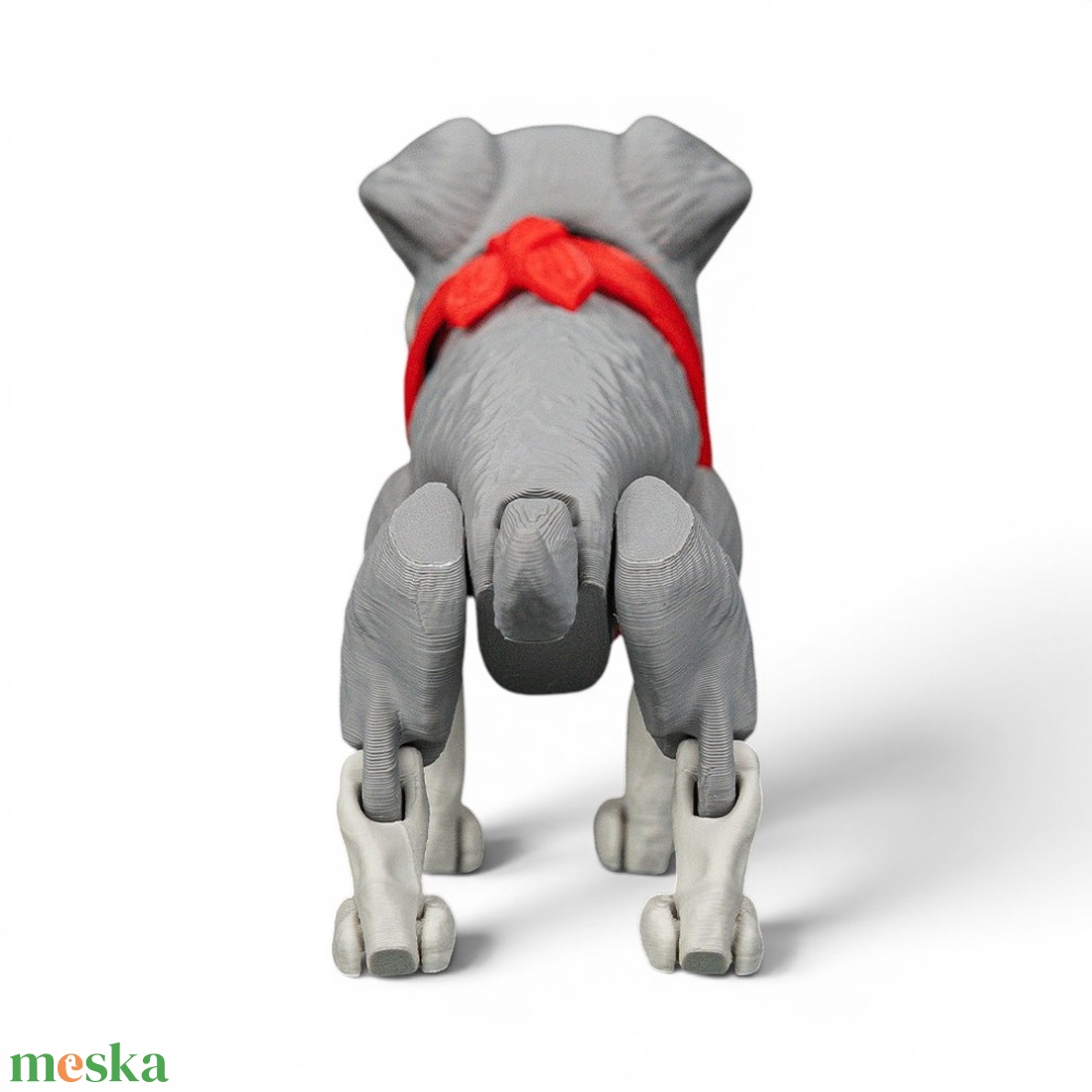 George, a komoly schnauzer flexi figura vörös kendővel - játék & sport - plüssállat & játékfigura - kutya - Meska.hu