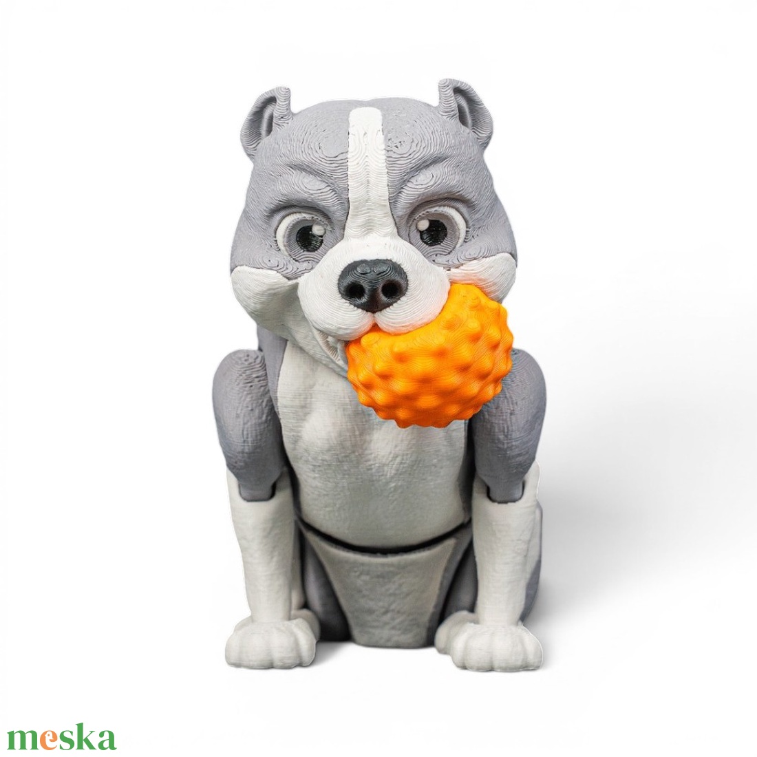 Diesel, a masszív amerikai Bully flexi figura tüskés labdával - játék & sport - plüssállat & játékfigura - kutya - Meska.hu