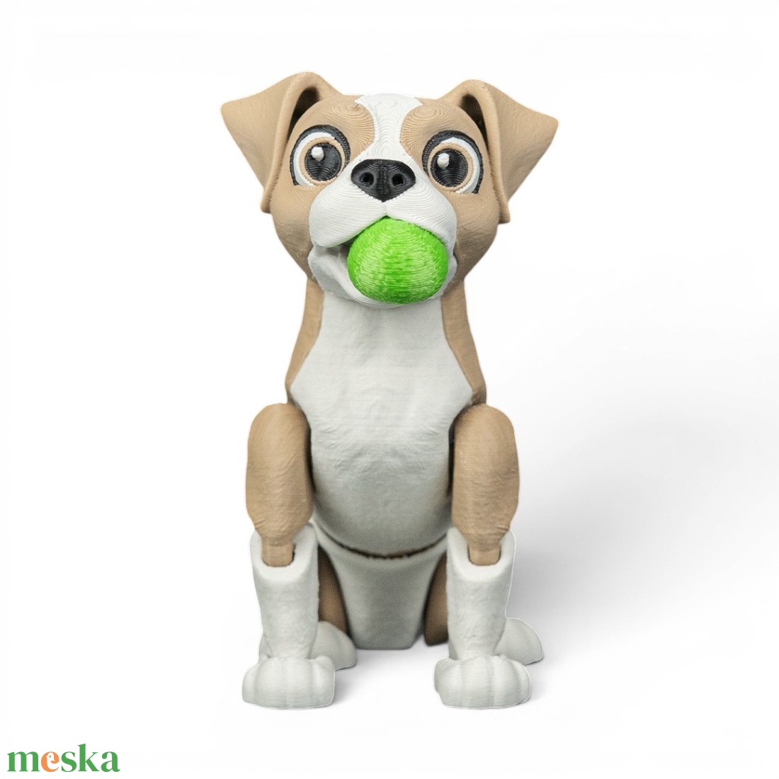 Apollo, a fáradhatatlan boxerkutya flexi figura zöld labdával - játék & sport - plüssállat & játékfigura - kutya - Meska.hu