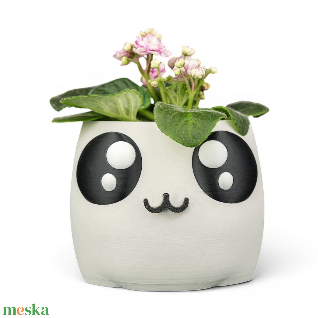 Interaktív mosolygós asztali kaspó arckifejezés-változtató vízszintjelzővel - otthon & életmód - virágdekoráció - virágtartó - kaspó - Meska.hu