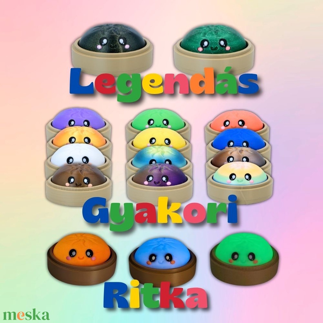 Dumpling Klikker Fidget Játék Meglepetés Színekkel - játék & sport - készségfejlesztő és logikai játék - oktató játékok - Meska.hu
