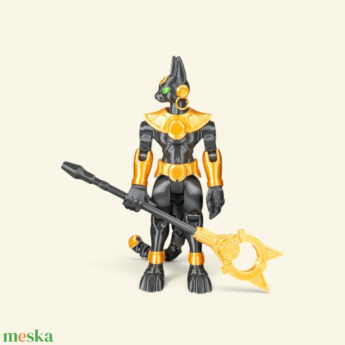 Mecha Bastet asztali figura � beállítható pózokkal - otthon & életmód - dekoráció - dekoratív figurák és szobrok - Meska.hu