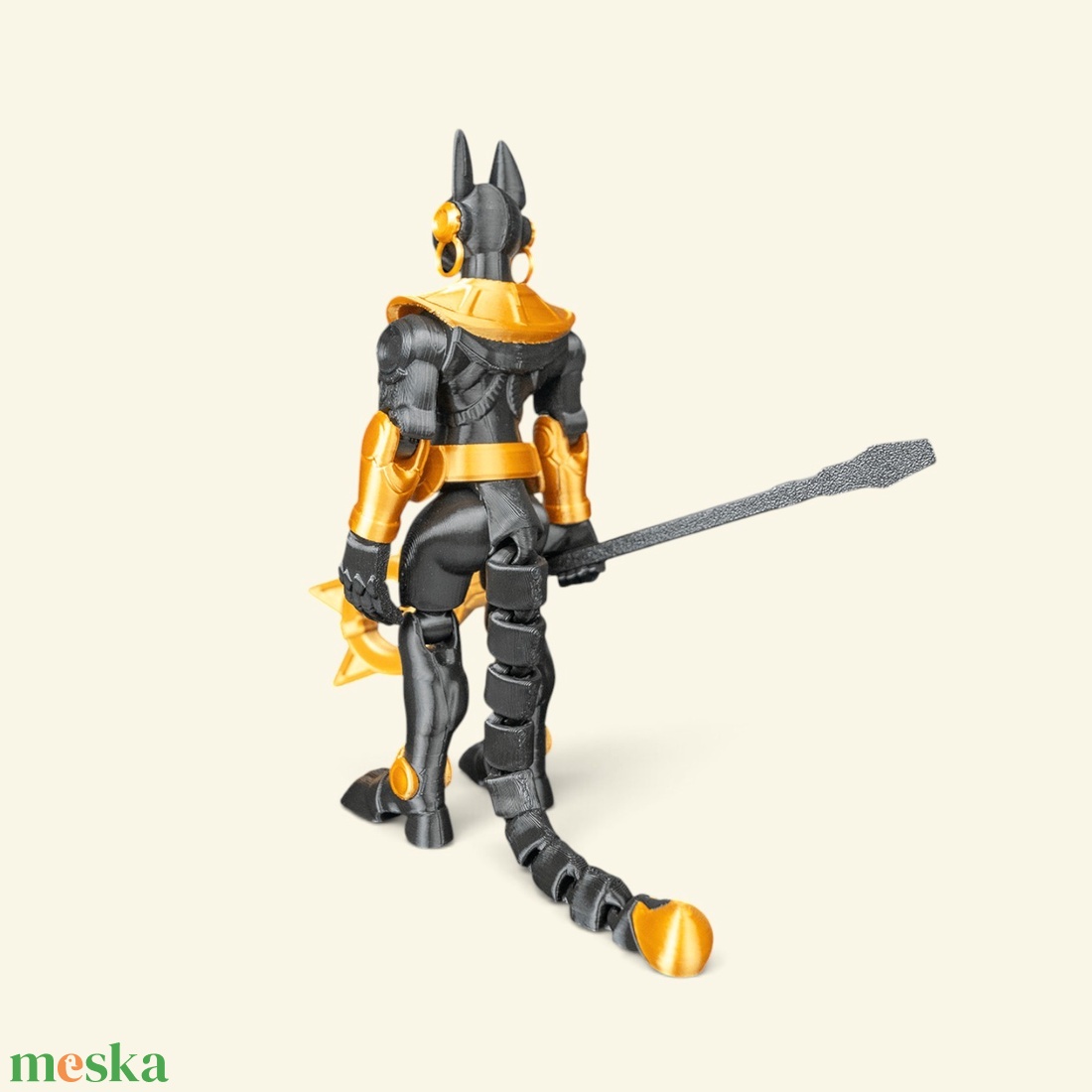 Mecha Bastet asztali figura � beállítható pózokkal - otthon & életmód - dekoráció - dekoratív figurák és szobrok - Meska.hu