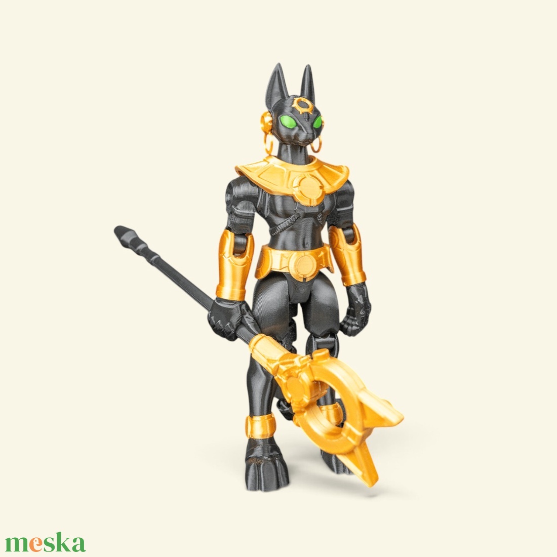 Mecha Bastet asztali figura � beállítható pózokkal - otthon & életmód - dekoráció - dekoratív figurák és szobrok - Meska.hu
