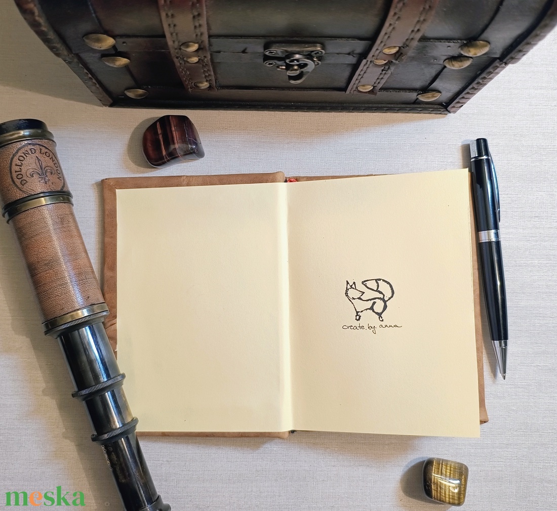 Domborított bőr notesz A6 - otthon & életmód - papír, írószer - jegyzetfüzet & napló - Meska.hu