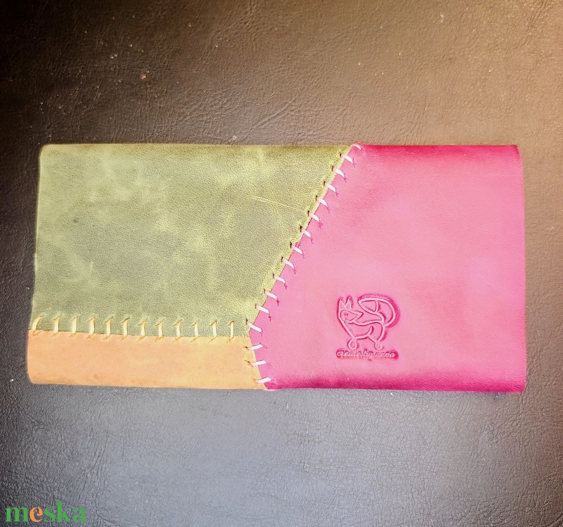 Bohm patchwork bőr dohánytartó cigipapír zsebbel - táska & tok - pénztárca & más tok - dohánytasak & szütyő - Meska.hu