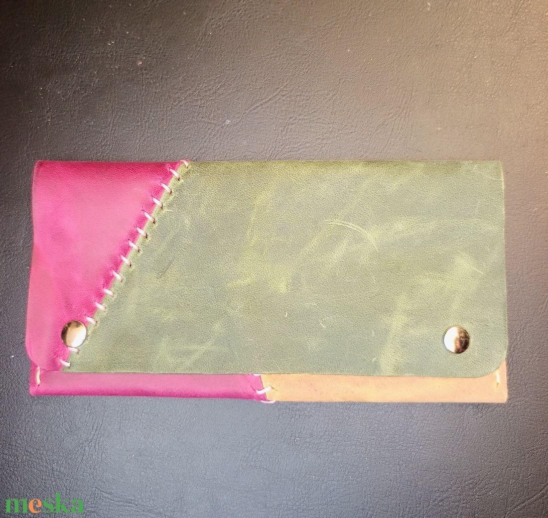 Bohm patchwork bőr dohánytartó cigipapír zsebbel - táska & tok - pénztárca & más tok - dohánytasak & szütyő - Meska.hu