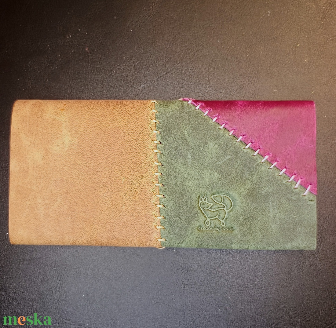 Bohm patchwork bőr dohánytartó cigipapír zsebbel - táska & tok - pénztárca & más tok - dohánytasak & szütyő - Meska.hu