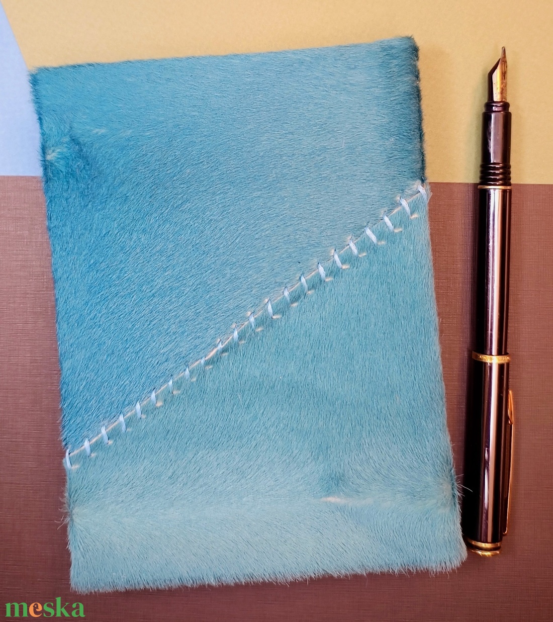 Szőrmók bőrkötsű napló A6 - otthon & életmód - papír, írószer - jegyzetfüzet & napló - Meska.hu