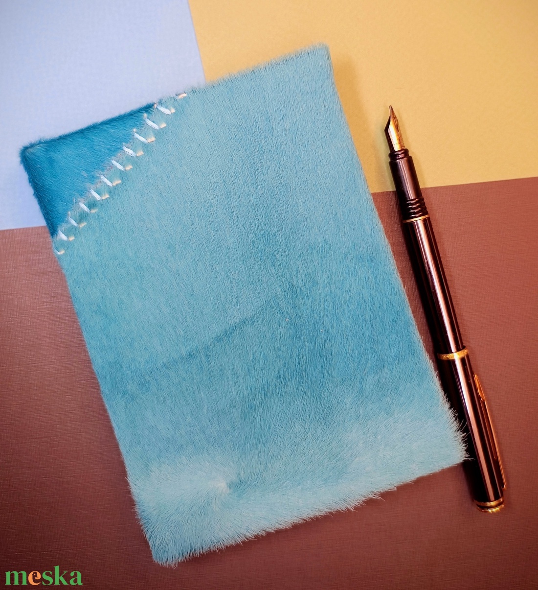 Szőrmók bőrkötsű napló A6 - otthon & életmód - papír, írószer - jegyzetfüzet & napló - Meska.hu