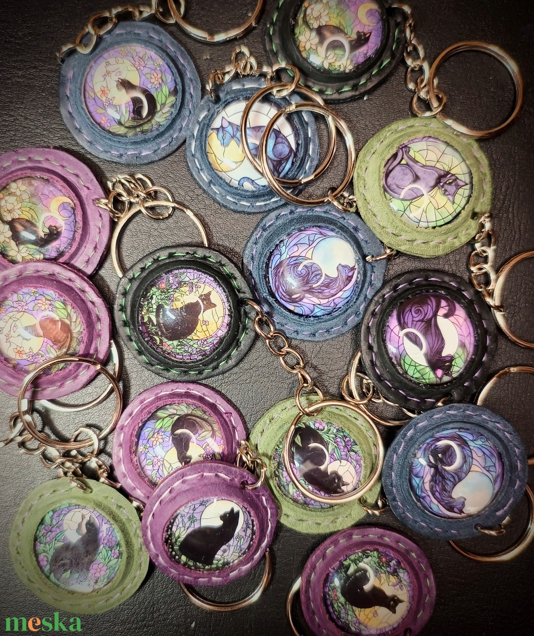 Feketemacskás kulcstartó - táska & tok - kulcstartó & táskadísz - kulcstartó - Meska.hu