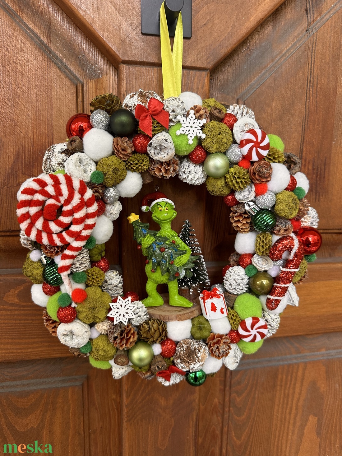 Grincs karácsonya - karácsony - karácsonyi lakásdekoráció - karácsonyi ajtódíszek - Meska.hu