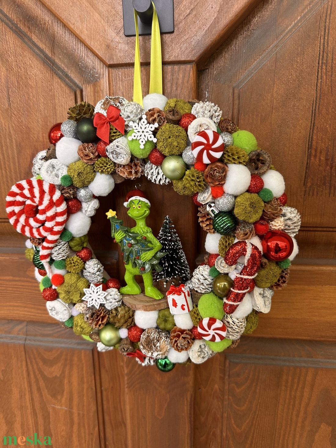 Grincs karácsonya - karácsony - karácsonyi lakásdekoráció - karácsonyi ajtódíszek - Meska.hu