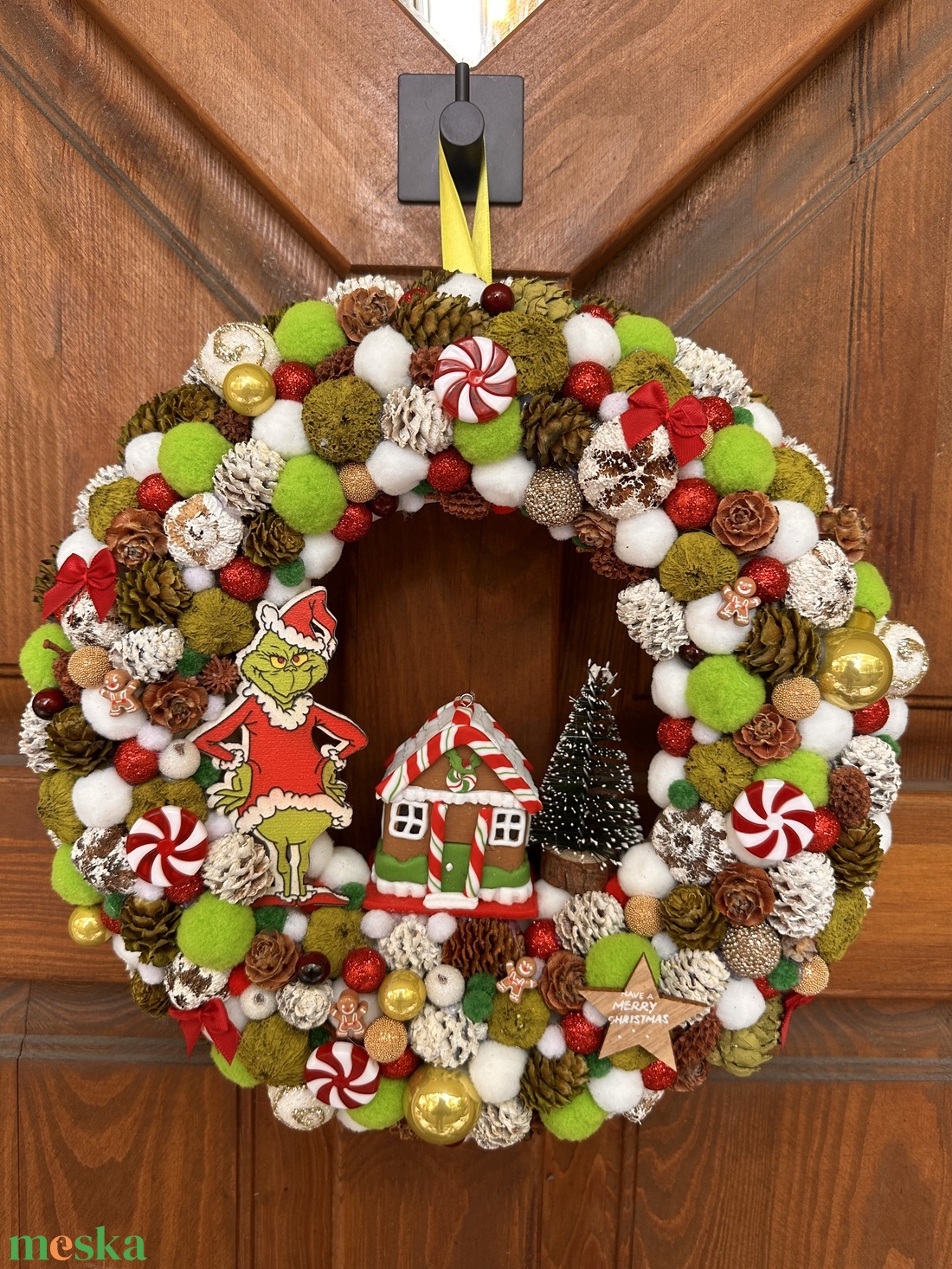 Grincs karácsonya - karácsony - karácsonyi lakásdekoráció - karácsonyi ajtódíszek - Meska.hu