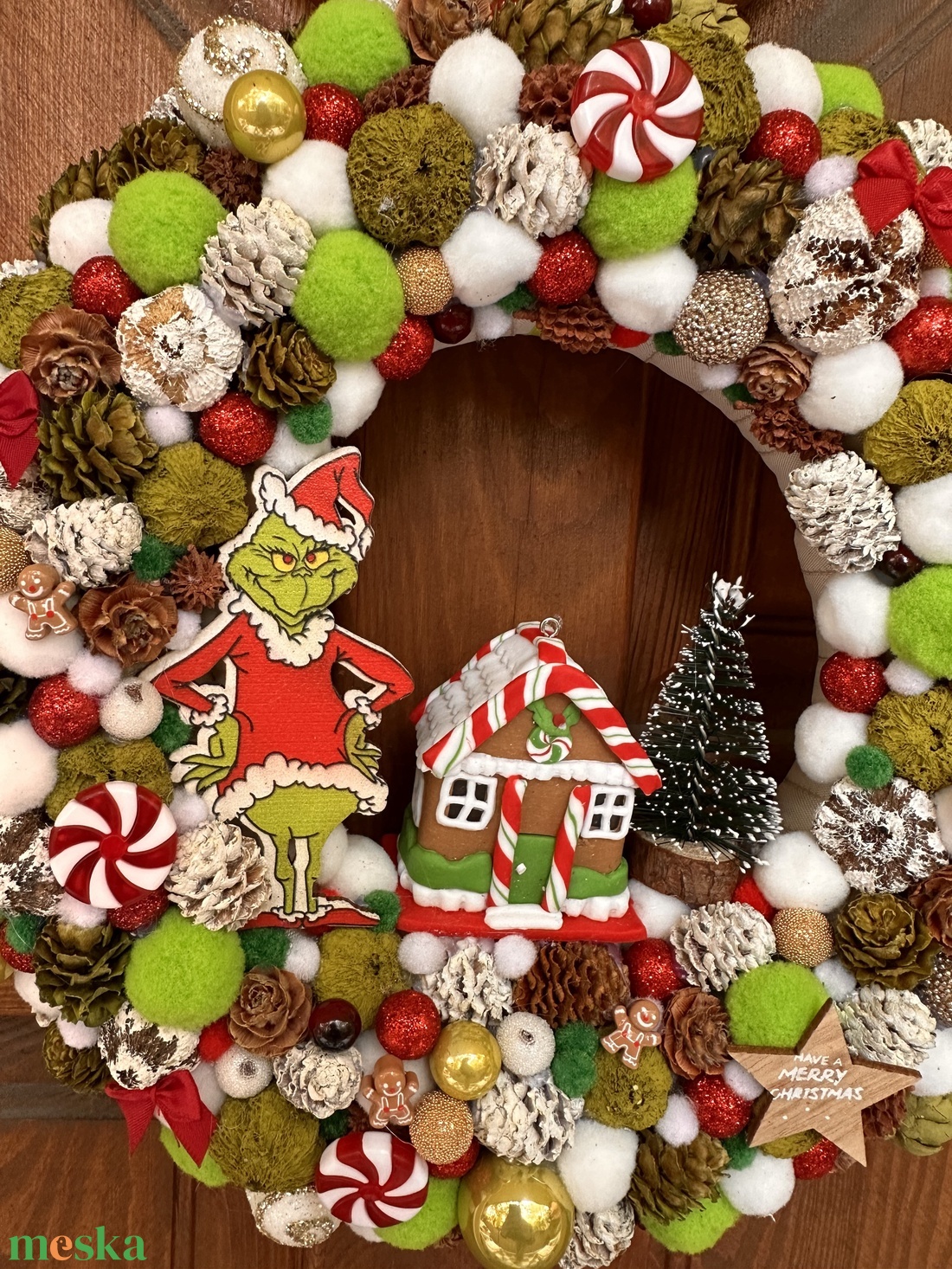 Grincs karácsonya - karácsony - karácsonyi lakásdekoráció - karácsonyi ajtódíszek - Meska.hu