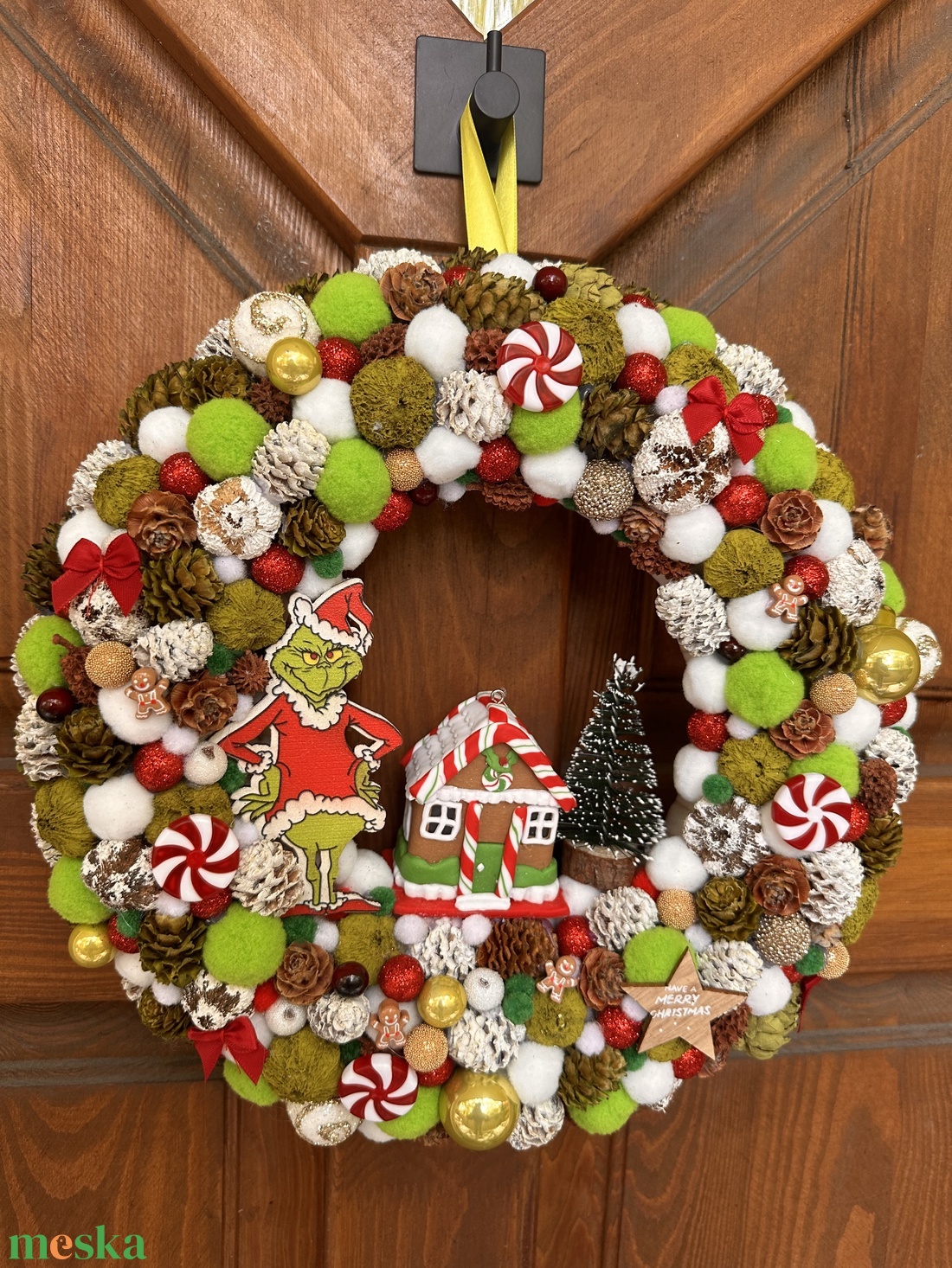 Grincs karácsonya - karácsony - karácsonyi lakásdekoráció - karácsonyi ajtódíszek - Meska.hu