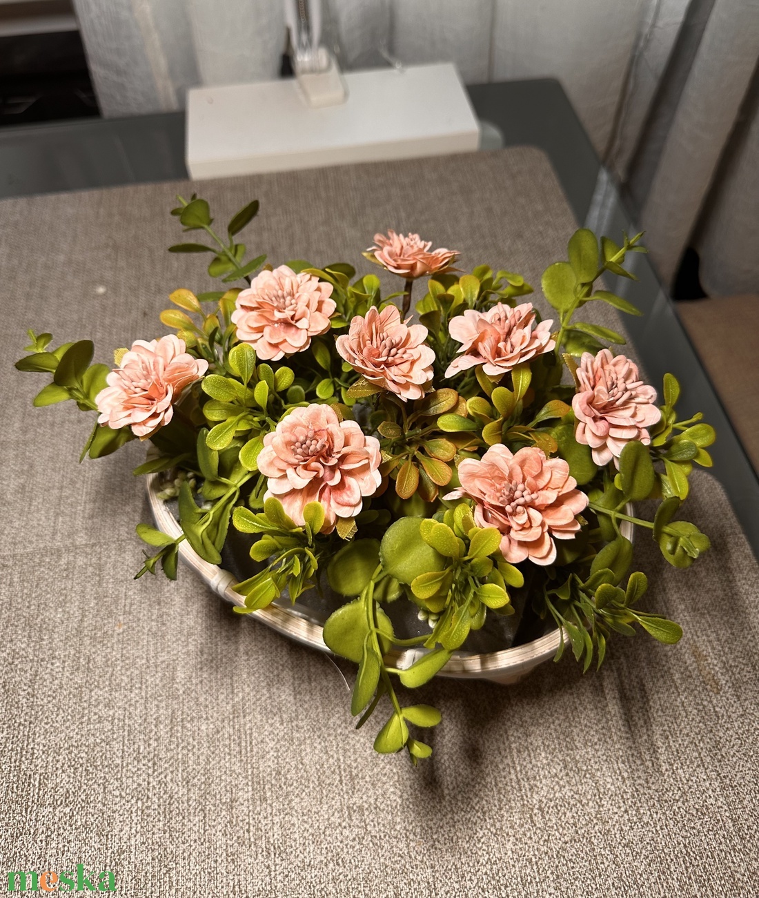 Tavaszi kosárka - otthon & életmód - virágdekoráció - virágdíszek - asztali virágdísz - Meska.hu