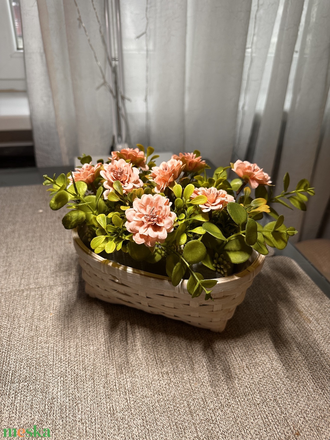 Tavaszi kosárka - otthon & életmód - virágdekoráció - virágdíszek - asztali virágdísz - Meska.hu