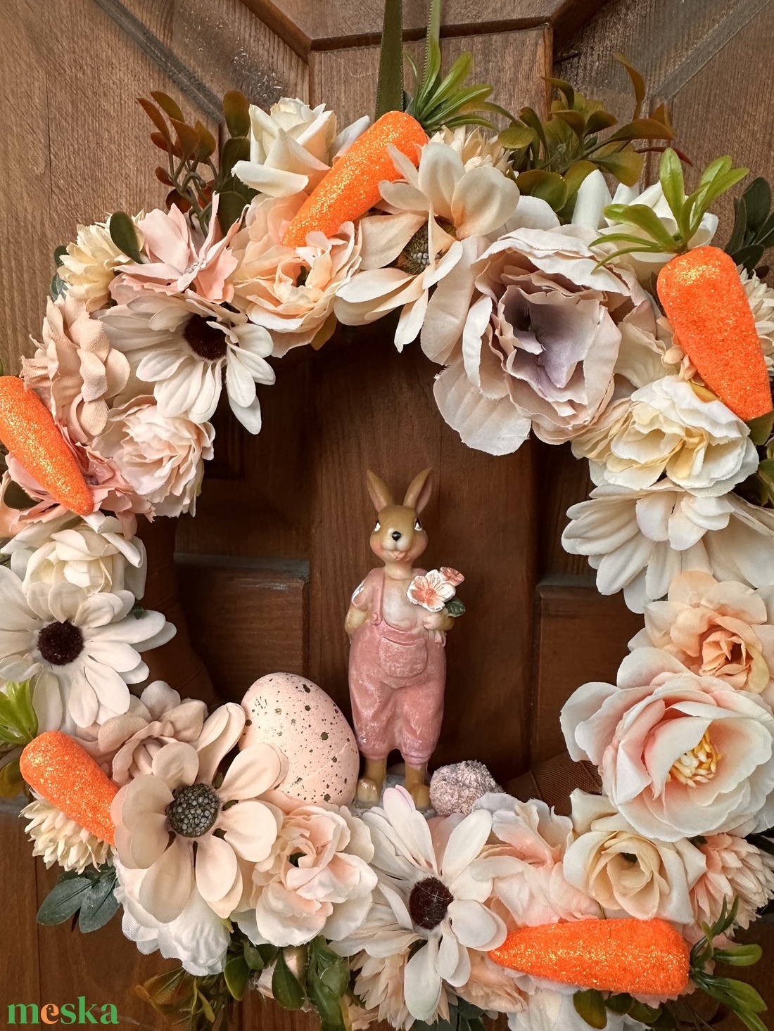 Húsvéti nyuszi - ünnepi díszek, dekorációk - húsvéti díszek és dekorációk - húsvéti ajtódísz, kopogtató - Meska.hu