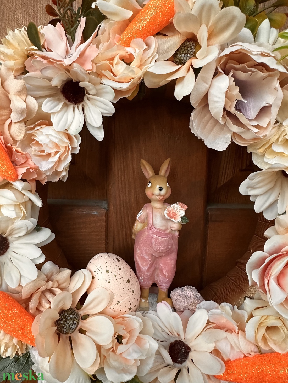 Húsvéti nyuszi - ünnepi díszek, dekorációk - húsvéti díszek és dekorációk - húsvéti ajtódísz, kopogtató - Meska.hu