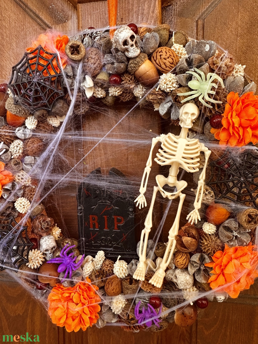 Csontvázas - otthon & életmód - dekoráció - halloween - halloweeni ajtódíszek és ablakdíszek - Meska.hu