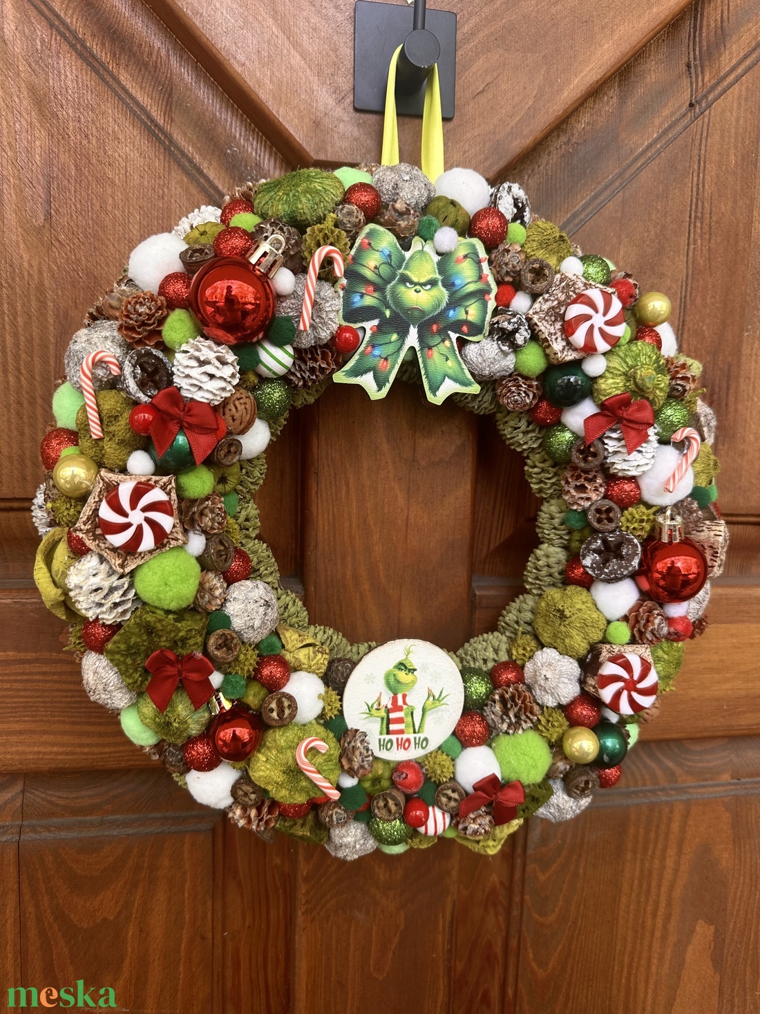 Grincses karácsony - karácsony - karácsonyi lakásdekoráció - karácsonyi ajtódíszek - Meska.hu