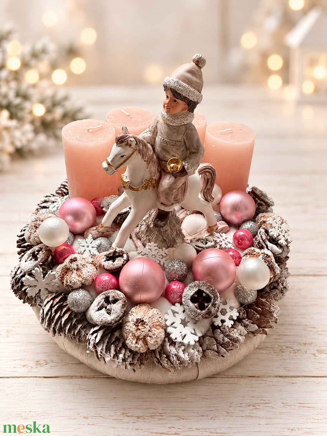 Hintalovas karácsony - karácsony - adventi díszek - adventi gyertyadíszek és koszorúdíszek - Meska.hu