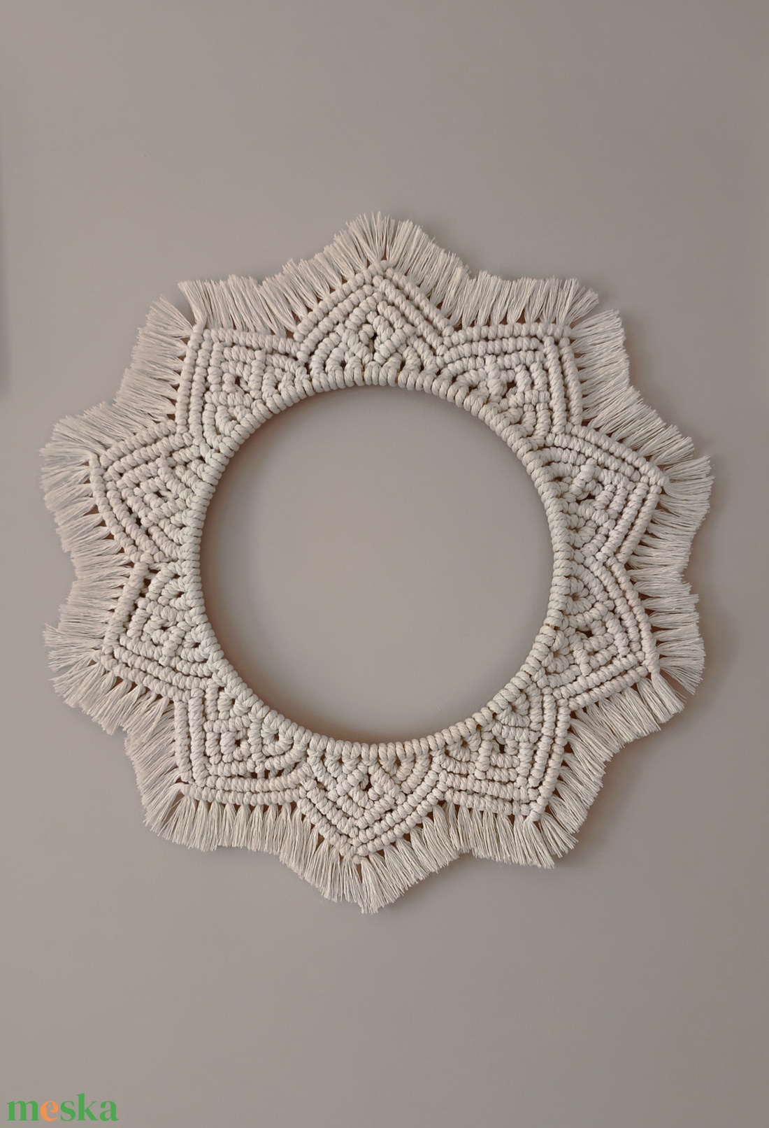 Makramé mandala - otthon & életmód - dekoráció - fali és függő dekoráció - falra akasztható dekor - Meska.hu Makramé mandala - otthon & életmód - dekoráció - fali és függő dekoráció - falra akasztható dekor - Meska.hu