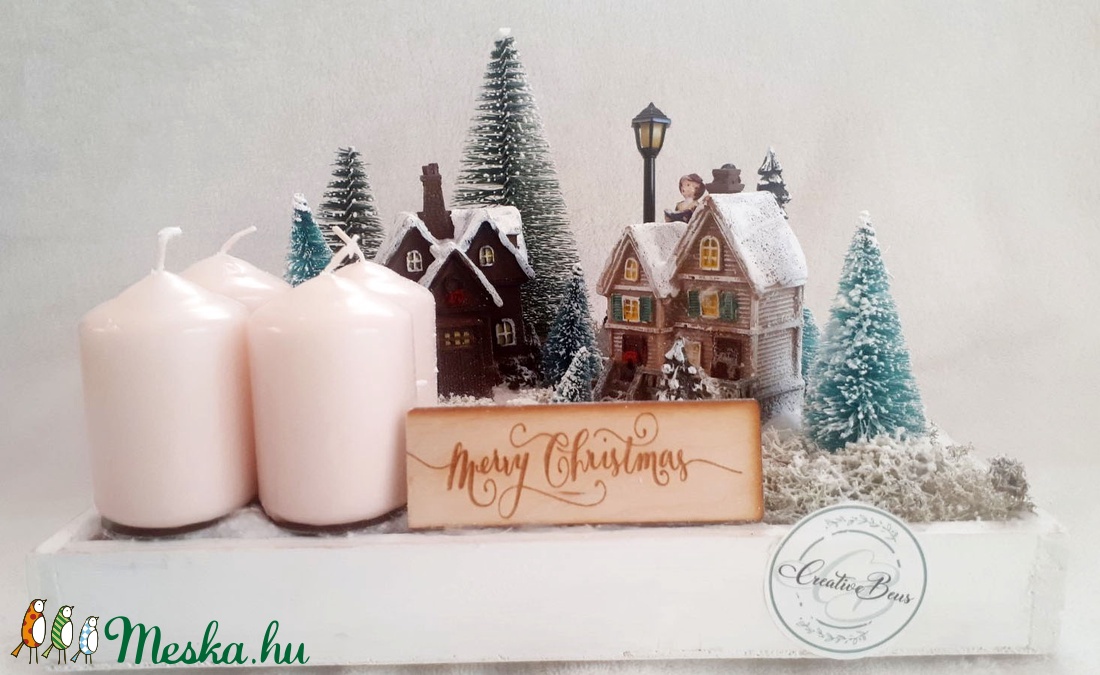 Adventi dekoráció világítós házikókkal - karácsony - adventi díszek - adventi asztaldísz - Meska.hu Adventi dekoráció világítós házikókkal - karácsony - adventi díszek - adventi asztaldísz - Meska.hu